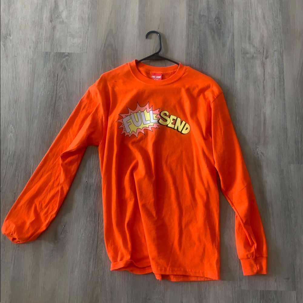 Unisex medium Nelk full send long sleeve shirt.